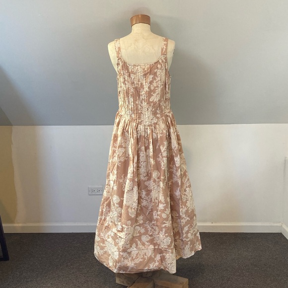 LOVESHACKFANCY  Majory Midi Dress In Espresso - Picture 10 of 16